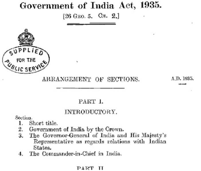 Government of India Act 1935, COngress, 