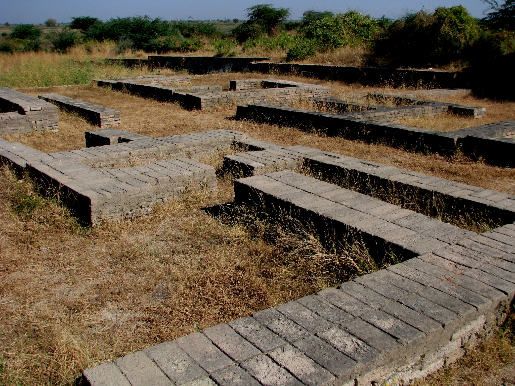 Archaeological remains at Lower town of Lothal
