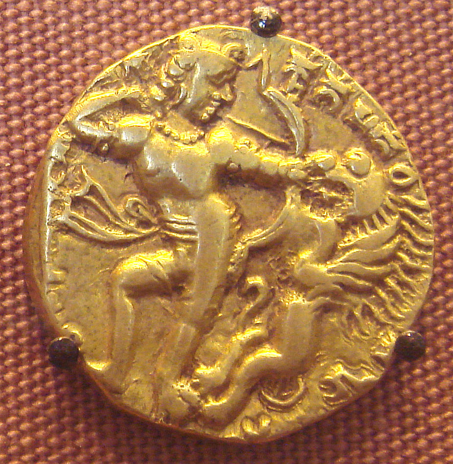 Kumaragupta fighting Lion