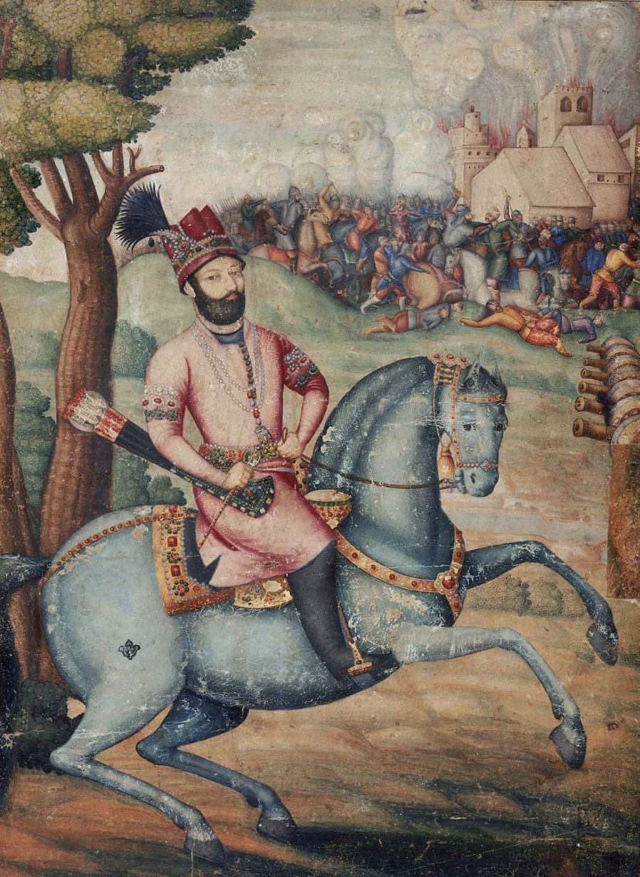 Nadir Shah after winning Battle of Karnal