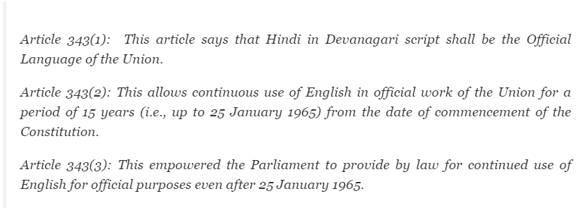 Article 343 of the Indian Constitution