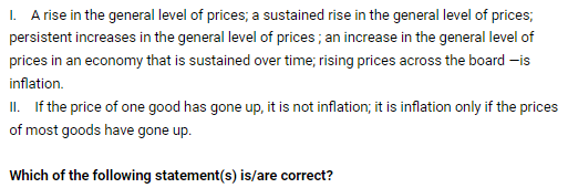 UPSC question INflation